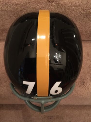 Riddell Kra-Lite RK2 Suspension Football Helmet 1963 Pittsburgh Steelers Playoff Sports Mem, Cards & Fan Shop:Fan Apparel & Souvenirs:Football-NFL Riddell   