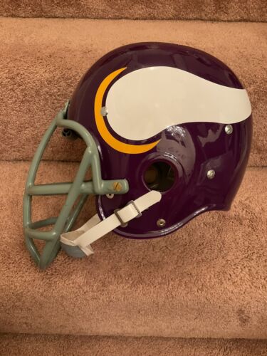 Minnesota Vikings Painted Horns RK Style Suspension Football Helmet Jim Marshall Sports Mem, Cards & Fan Shop:Fan Apparel & Souvenirs:Football-NFL WESTBROOKSPORTSCARDS   