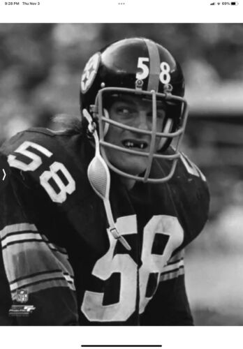 TK2 Style Custom Football Helmet Pittsburgh Steelers Jack Lambert NJOP Facemask Sports Mem, Cards & Fan Shop:Autographs-Original:Football-NFL:Helmets WESTBROOKSPORTSCARDS