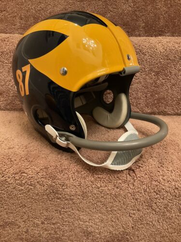 Michigan Wolverines 1956-68 Riddell Kra-Lite Suspension Football Helmet Sports Mem, Cards & Fan Shop:Fan Apparel & Souvenirs:College-NCAA Riddell