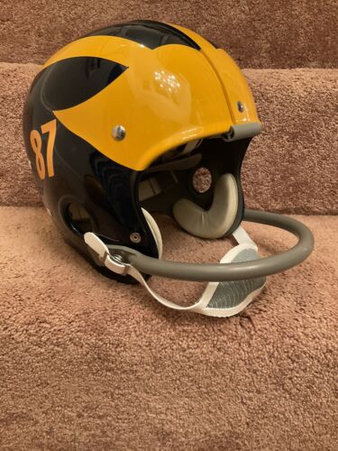 Michigan Wolverines 1956-68 Riddell Kra-Lite Suspension Football Helmet Sports Mem, Cards & Fan Shop:Fan Apparel & Souvenirs:College-NCAA Riddell   