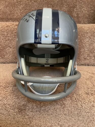 Riddell Kra-Lite Football Helmet-1967 Dallas Cowboys Autographed Mel Renfro COA Sports Mem, Cards & Fan Shop:Autographs-Original:Football-NFL:Helmets WESTBROOKSPORTSCARDS   