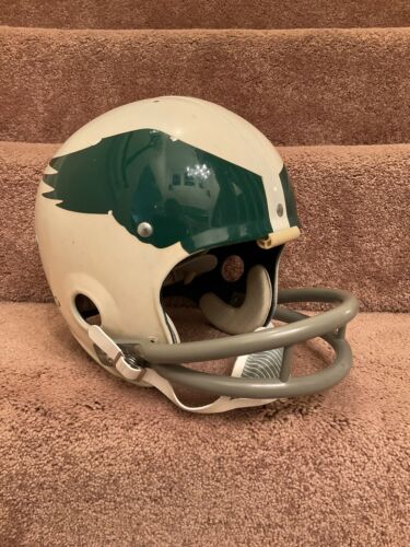 Vintage Riddell Kra-Lite TK2 Football Helmet 1971 Philadelphia Eagles Bradley Sports Mem, Cards & Fan Shop:Fan Apparel & Souvenirs:Football-NFL Riddell