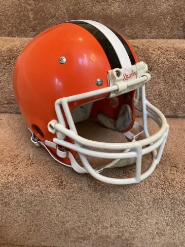 Vintage Rawlings HND-9 Cleveland Browns Football Helmet Date August 1979 CS4-2 Sports Mem, Cards & Fan Shop:Fan Apparel & Souvenirs:Football-NFL Riddell   