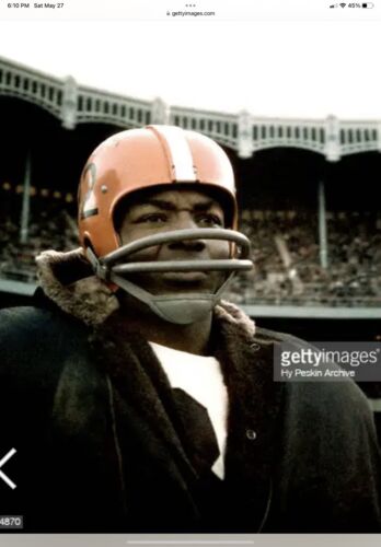 RK4 Husky Vintage Style Football Helmet 1957-1959 Cleveland Browns Jim Brown Sports Mem, Cards & Fan Shop:Game Used Memorabilia:Football-NFL:Helmet WESTBROOKSPORTSCARDS