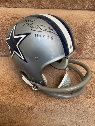 Riddell Kra-Lite Football Helmet-1967 Dallas Cowboys Autographed Mel Renfro COA Sports Mem, Cards & Fan Shop:Autographs-Original:Football-NFL:Helmets WESTBROOKSPORTSCARDS