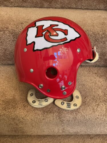 Vintage 1970s TK2 Riddell Kra-Lite II Football Helmet Kansas City Chiefs Sports Mem, Cards & Fan Shop:Fan Apparel & Souvenirs:Football-NFL Riddell