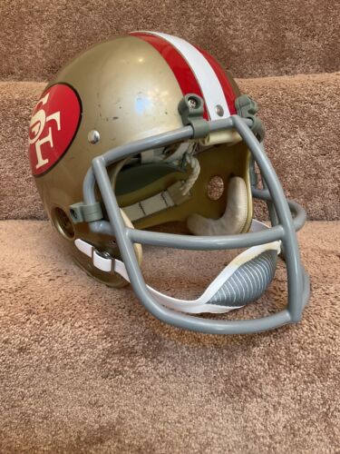 Vintage Riddell Kra-Lite TK2 Football Helmet 1971 San Francisco 49ers Square Jaw Sports Mem, Cards & Fan Shop:Fan Apparel & Souvenirs:Football-NFL Riddell   