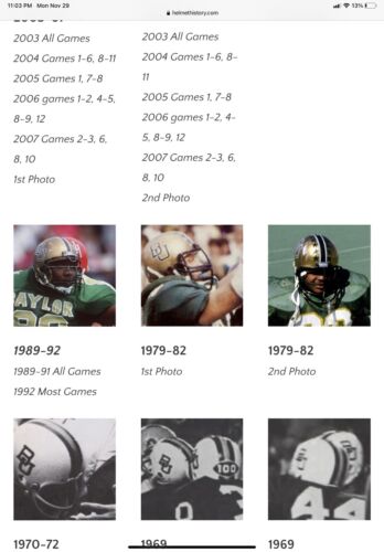 Maxpro MACPRO Baylor Bears 1985 Game Used Clear Shell Football Helmet Rare Sports Mem, Cards & Fan Shop:Autographs-Original:Football-NFL:Helmets WESTBROOKSPORTSCARDS
