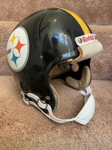 Pittsburgh Steelers Riddell Micro-Fit Vintage 1975 Football Helmet Size 7 Sports Mem, Cards & Fan Shop:Fan Apparel & Souvenirs:Football-NFL Riddell   