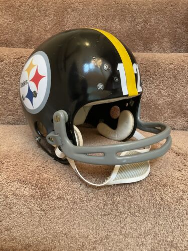 Vintage RARE Rawlings HND-9 Football Helmet Pittsburgh Steelers Terry Bradshaw Sports Mem, Cards & Fan Shop:Fan Apparel & Souvenirs:Football-NFL Rawlings