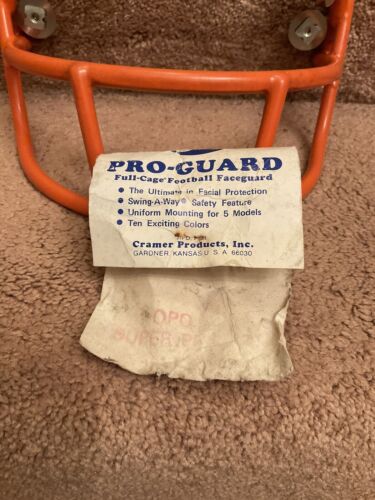Vintage Cramer Super Pro OPO X-Large Green Dot Orange Football Helmet Facemask Sporting Goods:Team Sports:Football:Clothing, Shoes & Accessories:Helmets & Hats Cramer