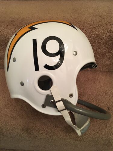 Riddell Kra-Lite RK2 Suspension 1963 San Diego Chargers Football Helmet Alworth Sports Mem, Cards & Fan Shop:Fan Apparel & Souvenirs:Football-NFL Riddell   