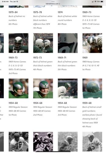 TK5 Style Suspension 1954-68 Philadelphia Eagles Football Helmet Sonny Jurgensen Sports Mem, Cards & Fan Shop:Fan Apparel & Souvenirs:Football-NFL Riddell