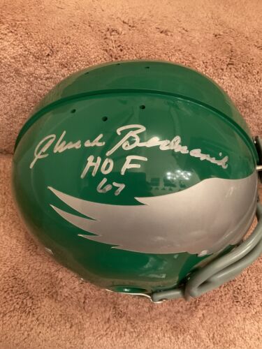 Chuck Bednarik Autographed Riddell KraLite RK Football Helmet Philadelphia Eagles Sports Mem, Cards & Fan Shop:Autographs-Original:Football-NFL:Helmets WESTBROOKSPORTSCARDS