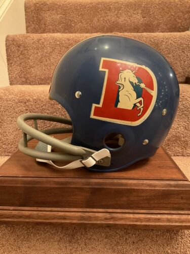 Vintage Riddell Authentic Denver Broncos Kra-Lite TK2 1971 Football Helmet Rare Sports Mem, Cards & Fan Shop:Fan Apparel & Souvenirs:Football-NFL Riddell