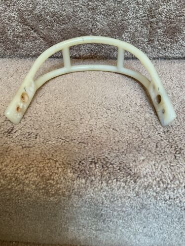 ORIGINAL Marietta 2-Bar 1950-1960s Football Helmet Facemask White Bone Color Sports Mem, Cards & Fan Shop:Game Used Memorabilia:Football-NFL:Helmet WESTBROOKSPORTSCARDS