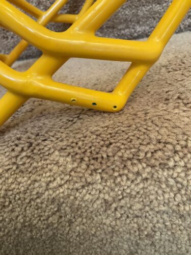 Vintage Riddell 1980s NJOP Football Helmet Yellow Gold 3-Dot Facemask USFL Sporting Goods:Team Sports:Football:Clothing, Shoes & Accessories:Helmets & Hats Riddell