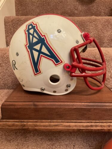 Authentic Vintage Houston Oilers Rare Rawlings RTS Football Helmet 1981 Sports Mem, Cards & Fan Shop:Game Used Memorabilia:Football-NFL:Helmet WESTBROOKSPORTSCARDS