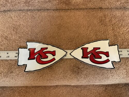 Full Size Kansas City Chiefs Vintage Authentic Thin Mil Football Helmet Decals Sports Mem, Cards & Fan Shop:Autographs-Original:Football-NFL:Helmets WESTBROOKSPORTSCARDS