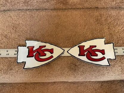 Full Size Kansas City Chiefs Vintage Authentic Thin Mil Football Helmet Decals Sports Mem, Cards & Fan Shop:Autographs-Original:Football-NFL:Helmets WESTBROOKSPORTSCARDS   