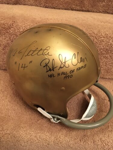 San Francisco 49ers Tittle Perry St. Clair McElhenney Nomellini Autograph Helmet Sports Mem, Cards & Fan Shop:Autographs-Original:Football-NFL:Helmets WESTBROOKSPORTSCARDS