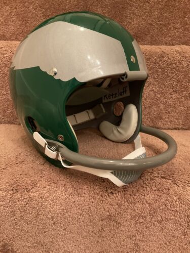 RK4 Style Football Helmet Philadelphia Eagles Painted Wings Pete Retzlaff Sports Mem, Cards & Fan Shop:Autographs-Original:Football-NFL:Helmets WESTBROOKSPORTSCARDS