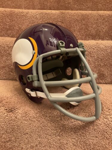 Minnesota Vikings Painted Horns RK2 Style Suspension Football Helmet Tinglehoff Sports Mem, Cards & Fan Shop:Fan Apparel & Souvenirs:Football-NFL Riddell   