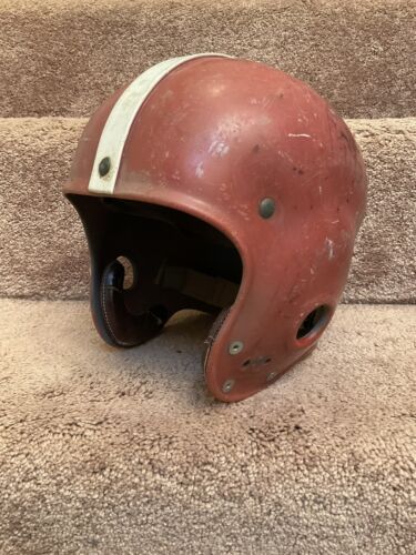 Riddell 1950s RT2 Vintage Football Helmet Rare Snap In Jaw Pads Type Sports Mem, Cards & Fan Shop:Fan Apparel & Souvenirs:Football-NFL Riddell