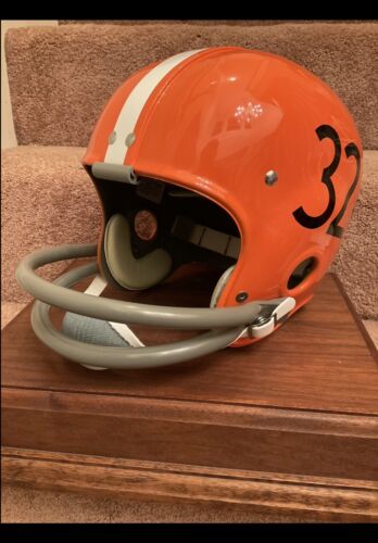 RK4 Husky Vintage Style Football Helmet 1957-1959 Cleveland Browns Jim Brown Sports Mem, Cards & Fan Shop:Game Used Memorabilia:Football-NFL:Helmet WESTBROOKSPORTSCARDS