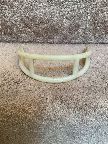 ORIGINAL Marietta 2-Bar 1950-1960s Football Helmet Facemask White Bone Color Sports Mem, Cards & Fan Shop:Game Used Memorabilia:Football-NFL:Helmet WESTBROOKSPORTSCARDS