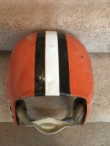 Vintage RK Style Football Helmet 1962 Cleveland Browns The Express Movie Prop Sports Mem, Cards & Fan Shop:Fan Apparel & Souvenirs:Football-NFL WESTBROOKSPORTSCARDS   