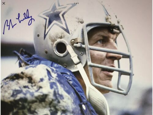 Bob Lilly Autographed Stats RK2 Dallas Cowboys Football Helmet Authentic Paint Sports Mem, Cards & Fan Shop:Fan Apparel & Souvenirs:Football-NFL Riddell