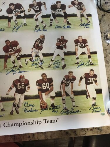 CLEVELAND BROWNS 1964 CHAMPIONSHIP TEAM 24 Players SIGNED Autograph JIM BROWN Sports Mem, Cards & Fan Shop:Autographs-Original:Football-NFL:Photos WESTBROOKSPORTSCARDS