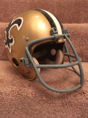 Authentic Riddell Kra-Lite RAC-H2 New Orleans Saints Football Helmet Game Used Sports Mem, Cards & Fan Shop:Fan Apparel & Souvenirs:Football-NFL Riddell
