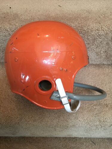 Vintage RK Style Football Helmet 1962 Cleveland Browns The Express Movie Prop Sports Mem, Cards & Fan Shop:Fan Apparel & Souvenirs:Football-NFL WESTBROOKSPORTSCARDS   