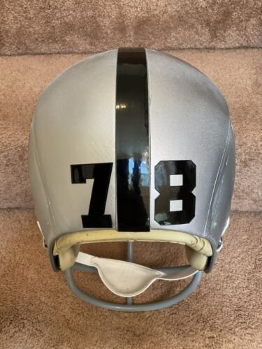 Vintage MacGregor Football Helmet Oakland Raiders Art Shell Gene Upshaw Sports Mem, Cards & Fan Shop:Fan Apparel & Souvenirs:Football-NFL MacGregor