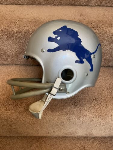 Riddell Kra-Lite RK2 Football Helmet 1967 Detroit Lions Mike Weger Autographed Sports Mem, Cards & Fan Shop:Fan Apparel & Souvenirs:Football-NFL Riddell   