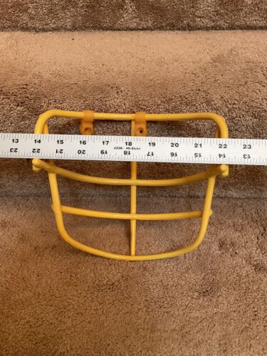 Vintage Schutt 1969 NJOP Large Red Dot Yellow Gold Football Helmet Face Mask