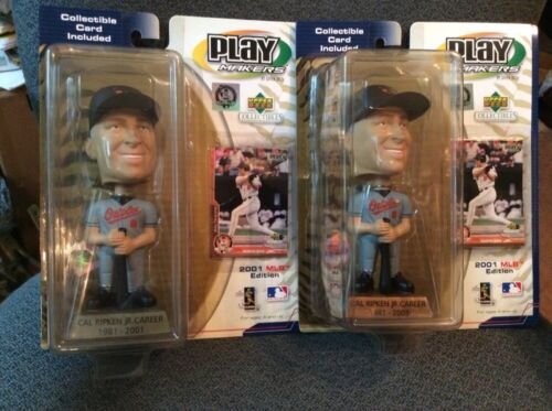 2 Cal Ripken Jr 2001 Playmaker Limited Edition Career Bobbleheads Orioles Sports Mem, Cards & Fan Shop:Fan Apparel & Souvenirs:Baseball-MLB WESTBROOKSPORTSCARDS