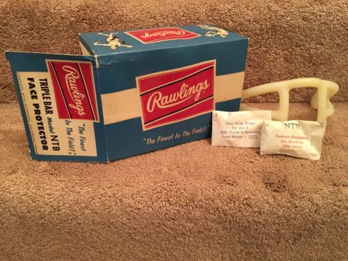 ORIGINAL Rawlings 1960s Triple Bar NTB “Spitter” Facemask Suspension Helmet Sports Mem, Cards & Fan Shop:Game Used Memorabilia:Football-NFL:Helmet WESTBROOKSPORTSCARDS