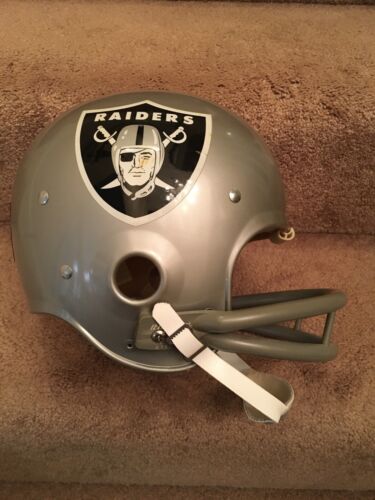 Vintage Riddell Kra-Lite TK2 Football Helmet-1971 Oakland Raiders Biletnikoff Sports Mem, Cards & Fan Shop:Fan Apparel & Souvenirs:Football-NFL Riddell