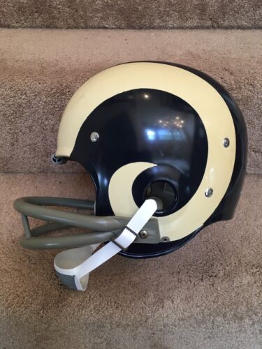 Los Angeles Rams Riddell TK2 Football Helmet 1970 Painted Horns Les Josephson Sports Mem, Cards & Fan Shop:Fan Apparel & Souvenirs:Football-NFL Riddell