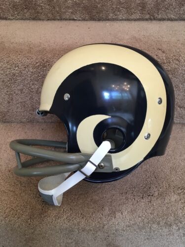 Los Angeles Rams Riddell TK2 Football Helmet 1970 Painted Horns Les Josephson Sports Mem, Cards & Fan Shop:Fan Apparel & Souvenirs:Football-NFL Riddell   