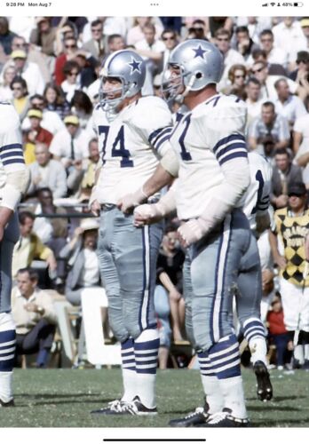 Bob Lilly TK2 Style 1966 Dallas Cowboys Football Helmet Authentic Color Paint Sports Mem, Cards & Fan Shop:Fan Apparel & Souvenirs:Football-NFL Riddell