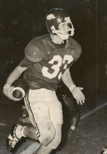 Arkansas Razorbacks 1969 MacGregor Clear Shell Football Helmet Bill Burnett Sports Mem, Cards & Fan Shop:Game Used Memorabilia:College-NCAA WESTBROOKSPORTSCARDS