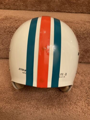 Vintage 1972 Riddell Kra-Lite II Football Helmet Miami Dolphins Undrilled! Sports Mem, Cards & Fan Shop:Fan Apparel & Souvenirs:Football-NFL Riddell   