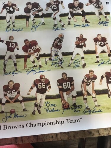 CLEVELAND BROWNS 1964 CHAMPIONSHIP TEAM 24 Players SIGNED Autograph JIM BROWN Sports Mem, Cards & Fan Shop:Autographs-Original:Football-NFL:Photos WESTBROOKSPORTSCARDS
