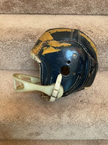 MacGregor Authentic H612 Leather Suspension Football Helmet Michigan Wolverines? Sports Mem, Cards & Fan Shop:Fan Apparel & Souvenirs:Football-NFL MacGregor