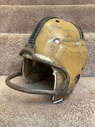 1930 New York Giant Leather Football Helmet Full Size Adult 